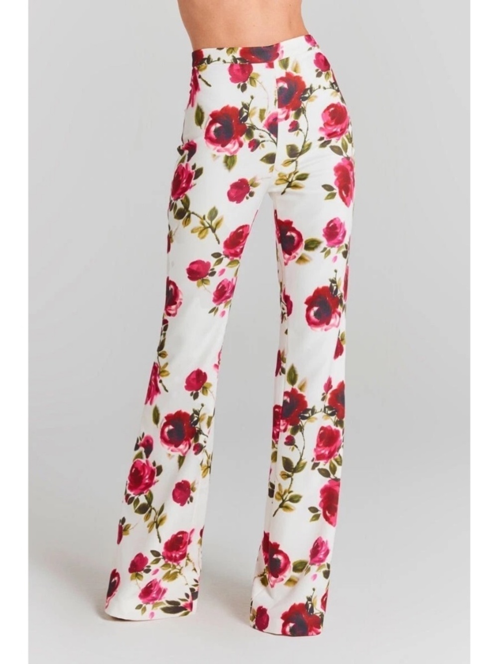 Nadine Merabi Portia Floral Trousers White size L